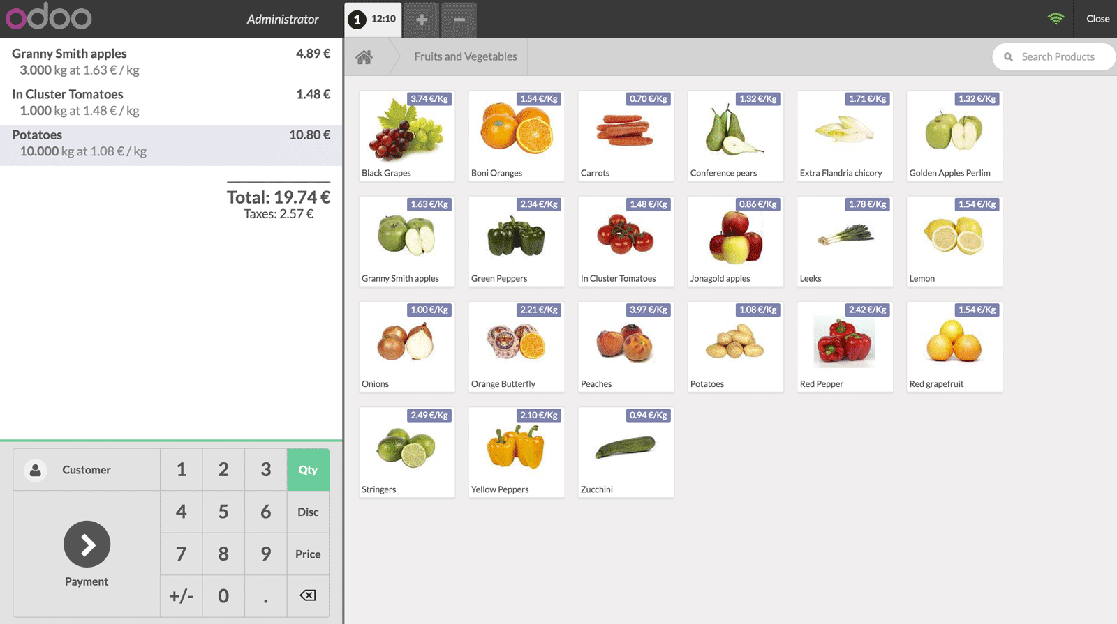 Odoo - Prueba 1 a tres columnas